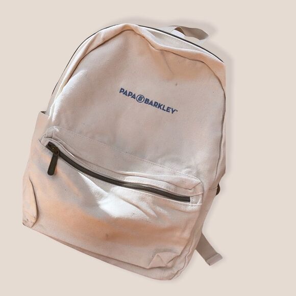 NWT Papa & Barkley Beige Canvass Backpack